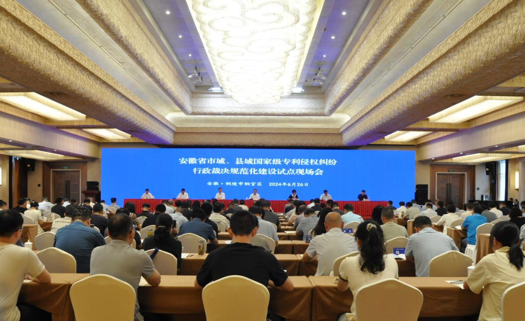 安徽省市域县域国家级专利侵权纠纷行政裁决规范化建设试点现场会在铜官区召开