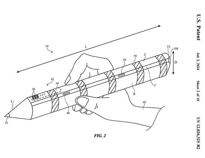 苹果新专利探索ApplePencil模块化方案笔套扩展传感器续航等