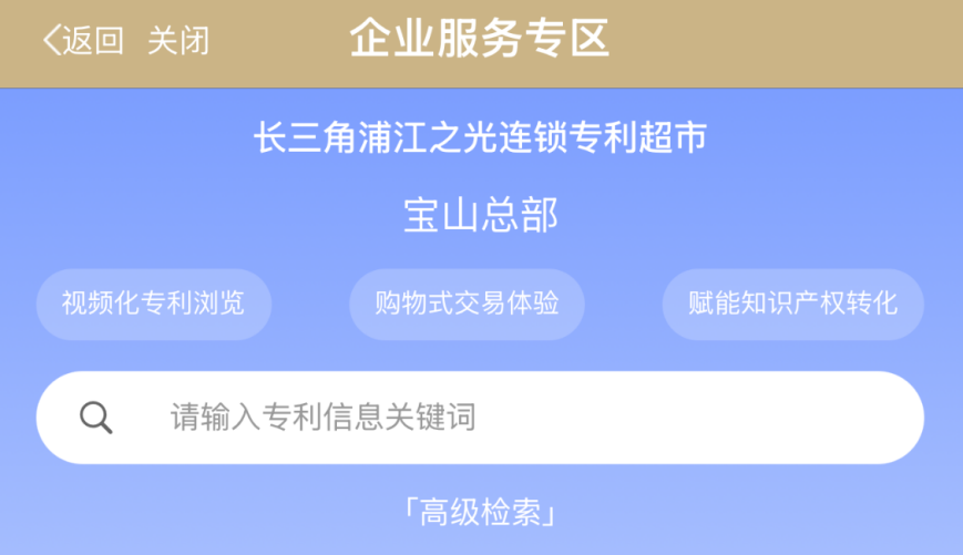 “随申办”市民云宝山旗舰店上线“专利超市”！企业掌上逛超市AI助力选专利(图1)