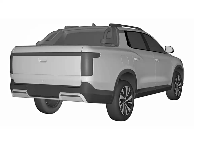 比亚迪全新皮卡外观专利图预计2026年上市(图3)